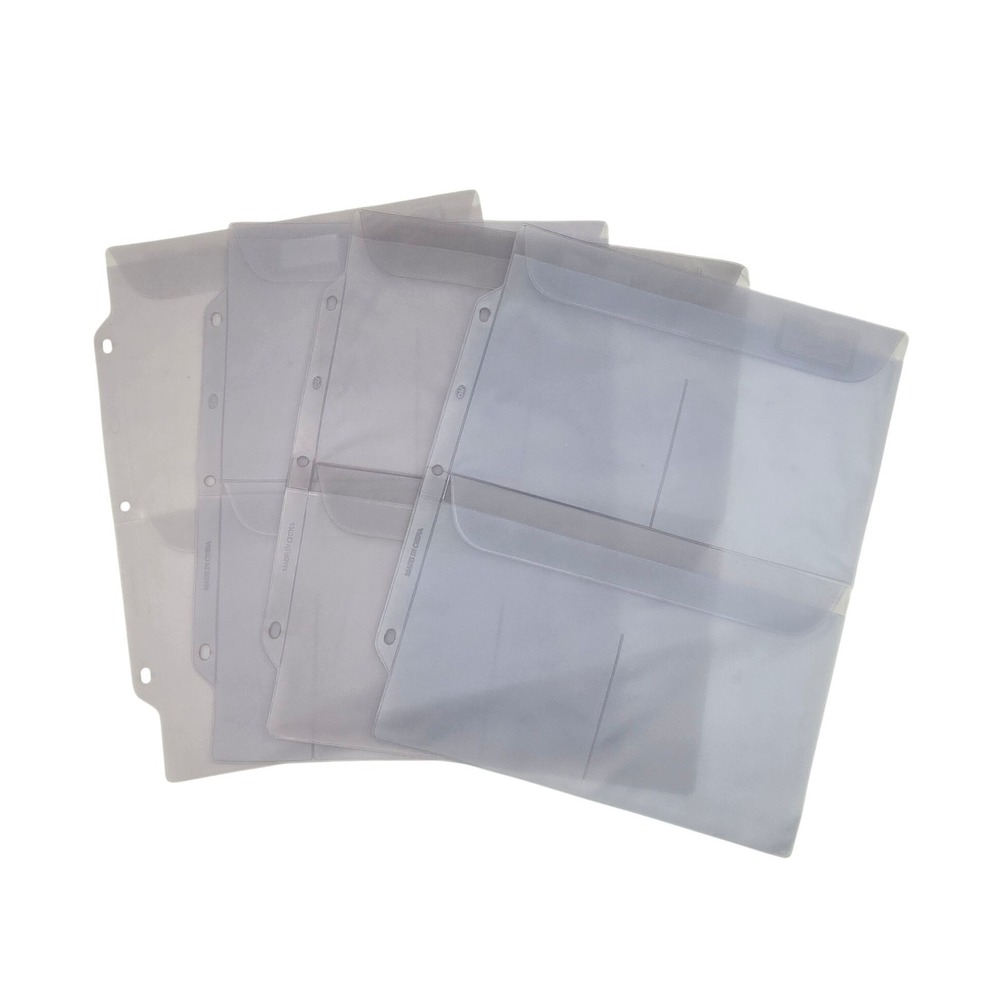 Creative Memories 4 Pack Clear Plastic 3 Ring Binder Pocket Inserts Double Sided